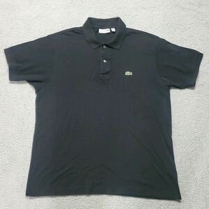 Lacoste Polo Shirt Mens Size XL Black Casual Short Sleeve